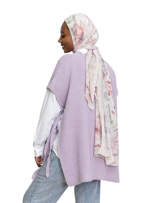 Lilac Cut Belt Pullover - Khotwh